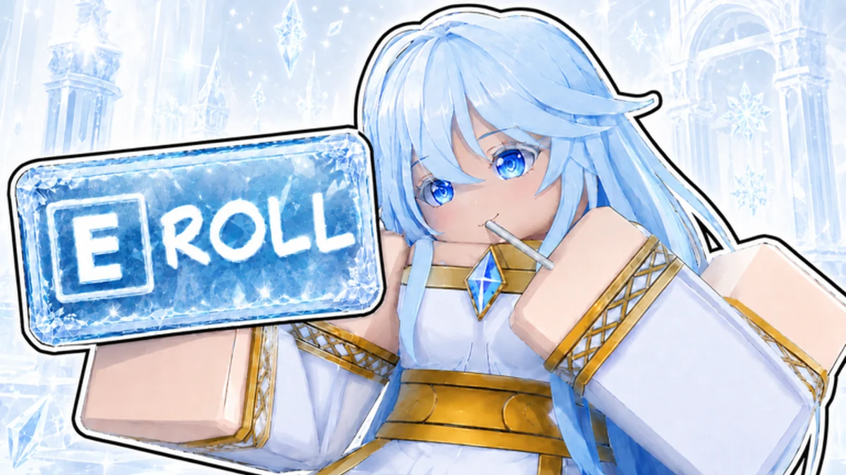 Kawaii Anime RNG official purple-character E ROLL artwork